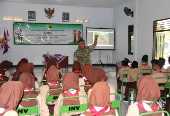 Pengurus OSIS SMP Islam Al Ma’arif Darunajah Digembleng TNI