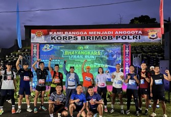 Tim Lari Beregu Kodaeral IX Juara II Trail Run HUT Bhayangkara ke-80 Tahun 2026