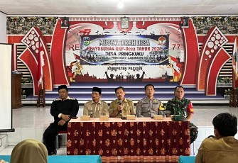 Hadiri Musdes RKPDes Tahun 2027, Babinsa Koramil 0801/12 Pringkuku Dukung Kesejahteraan Warga