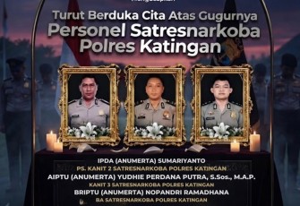 Tiga Personel Polri Gugur Saat Bertugas Ungkap Kasus Narkoba di Katingan