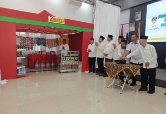 Peluncuran program pemberdayaan ekonomi Z-Mart Baznas Karanganyar, di Ruang Anturium Rumah Dinas Bupati Karanganyar, Rabu (8/7/2026)
