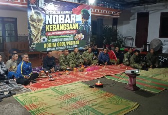 Nobar kebangsaan Kodim Pacitan