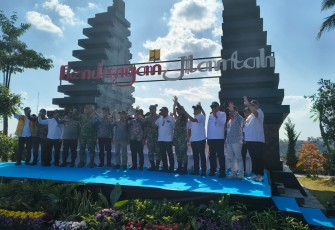 Peresmian Bendungan Jlantah di Kecamatan Jatiyoso, Kabupaten Karanganyar, Jumat (10/7/2026)