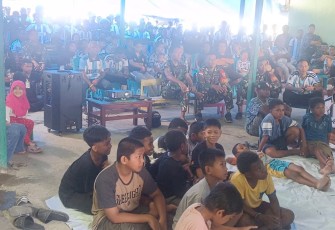 Tumbuhkan Semangat Kebersamaan, Kodim 1710/Mimika Kembali Gelar Nobar Piala Dunia Bersama Masyarakat