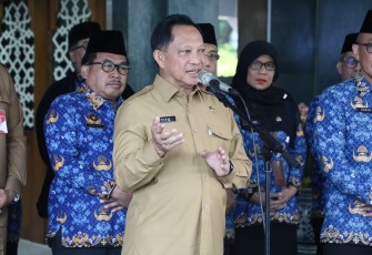 Menteri Dalam Negeri (Mendagri) Muhammad Tito Karnavian sekaligus Ketua Satuan Tugas (Kasatgas) Percepatan Rehabilitasi dan Rekonstruksi