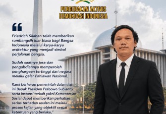 PADI Serukan Dukungan Arsitek Legendaris Friedrich Silaban sebagai Pahlawan Nasional