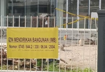Pembangunan showroom BYD di Jalan Sisingamangaraja Kota Medan 