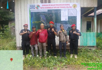 DPD RAMPAS SETIA 08 Berdaulat Kabupaten Tapanuli Selatan (Tapsel) bersama masyarakat adat Haruaya Mardomu Bulung menggelar aksi penegasan sikap di kawasan Palang Mosa, Desa Gunung Baringin, Kecamatan Angkola Selatan, Rabu (16/7/2026)