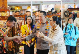Kapolri menghadiri Bazar Kreasi Bhayangkari Nusantara 2026 di Jakarta Convention Center (JCC), Senayan, Rabu (22/7) 