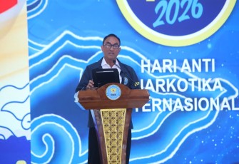 Badan Narkotika Nasional (BNN) memperingati Hari Anti Narkotika Internasional (HANI) Tahun 2026 di Balai Besar Rehabilitasi BNN, Bogor, Jawa Barat, pada Kamis (23/7)