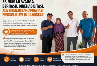 23 Rumah Warga Direhabilitasi, Ade Firmansyah Apresiasi Kerja Keras Pengurus RW 15 Cilangkap