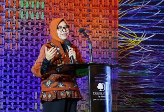 Sekretaris Kementerian Ekonomi Kreatif/Sekretaris Utama Badan Ekonomi Kreatif, Dessy Ruhati, memberi sambutan sekaligus briefing pada Rapat Interkementerian Kepanitiaan World Conference on Creative Economy (WCCE) 2026, Jakarta, Selasa (28/7/2026)