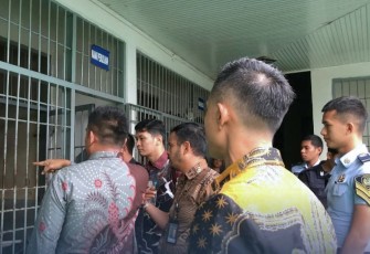 Karutan Pangkalan Brandan saat kontrol keliling rutin