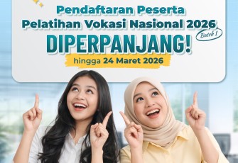 Pendaftaran Pelatihan Vokasi Nasional 2026 Batch 1 Diperpanjang hingga 24 Maret