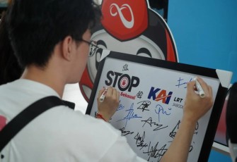 sosialisasi anti pelecehan di stasiun dukuh atas