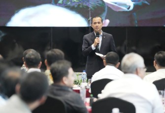 Menteri Transmigrasi Iftitah dalam acara Kumpul Jeung Dulur, Sinergi Diaspora Membangun Banten di Jakarta, Sabtu (28/3)