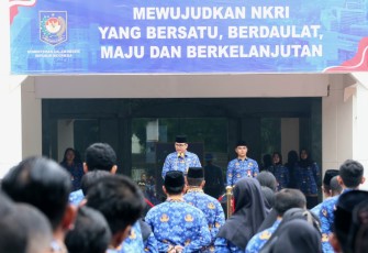Upacara peringatan Hari Kebangkitan Nasional (Harkitnas) ke-118 di lingkungan Kementerian Dalam Negeri (Kemendagri), Rabu (20/5/2026)