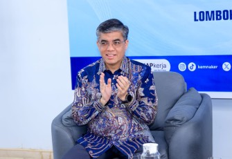 Menaker Yassierli dalam diskusi Identifikasi Ketenagakerjaan dan Pelatihan di Kawasan Ekonomi Khusus (KEK) Mandalika di Lombok Tengah, Nusa Tenggara Barat (NTB), Jumat (3/7/2026)