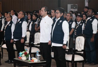 Wakil Menteri Transmigrasi Viva Yoga Mauladi saat hadir dalam pembukaan TEP 2026 oleh Menteri Transmigrasi M. Iftitah Sulaiman Suryanagara. 
