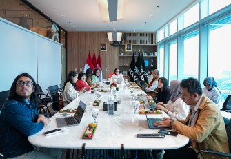 Wakil Menteri Ekonomi Kreatif, Irene Umar, menerima audiensi Visinema di Kantor Kementerian Ekonomi Kreatif, Jakarta, Senin (9/2/2026).