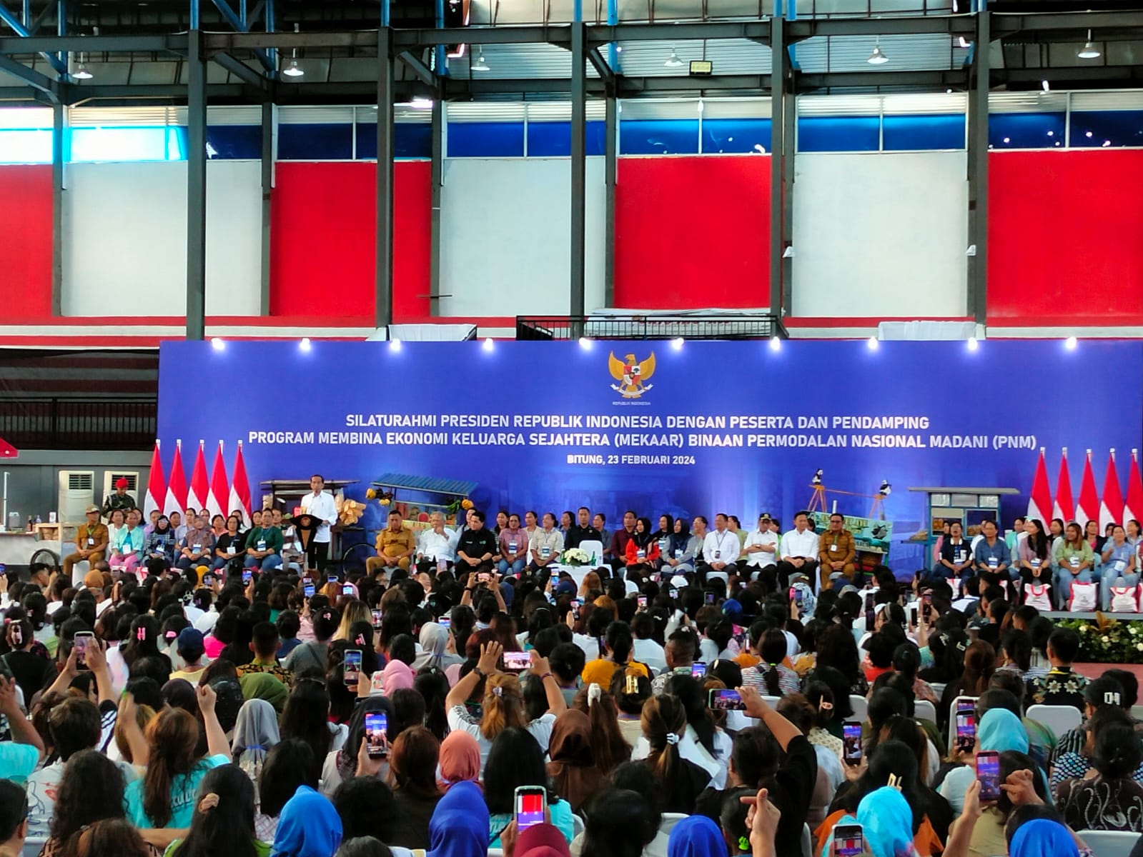 Presiden Jokowi saat memberikan sambutan