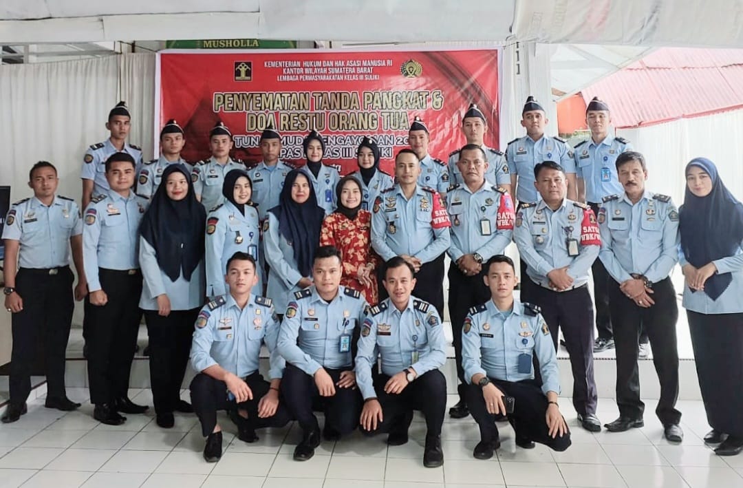 Suasana pelantikan Tunas Muda Pengayoman Angkatan 2021 di Lapas Kelas III Suliki.