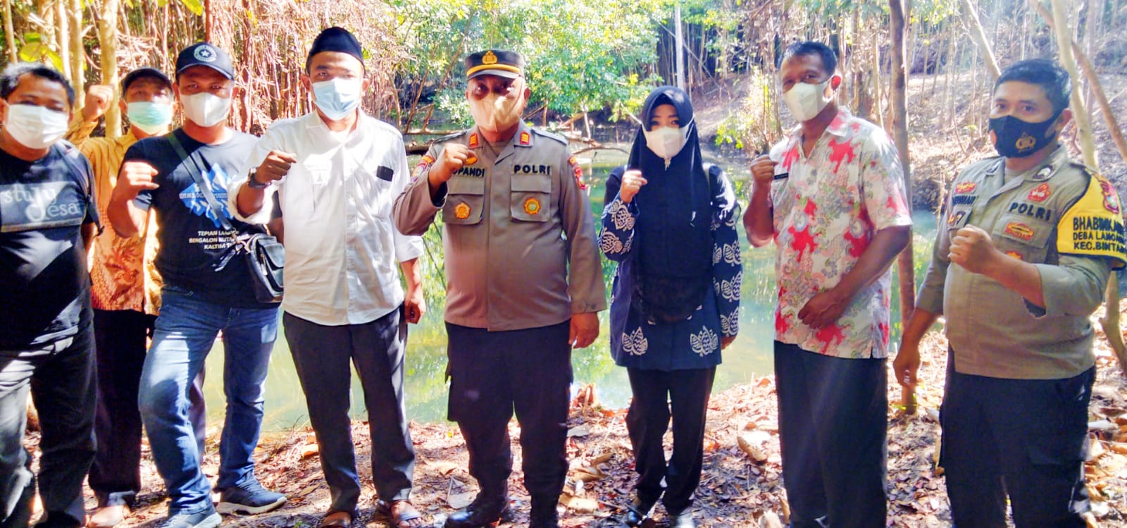 Kades Lancangkuning bersama Kapolsek dan Babinkantibmas beserta tim pendamping Desa Ponggog Klaten