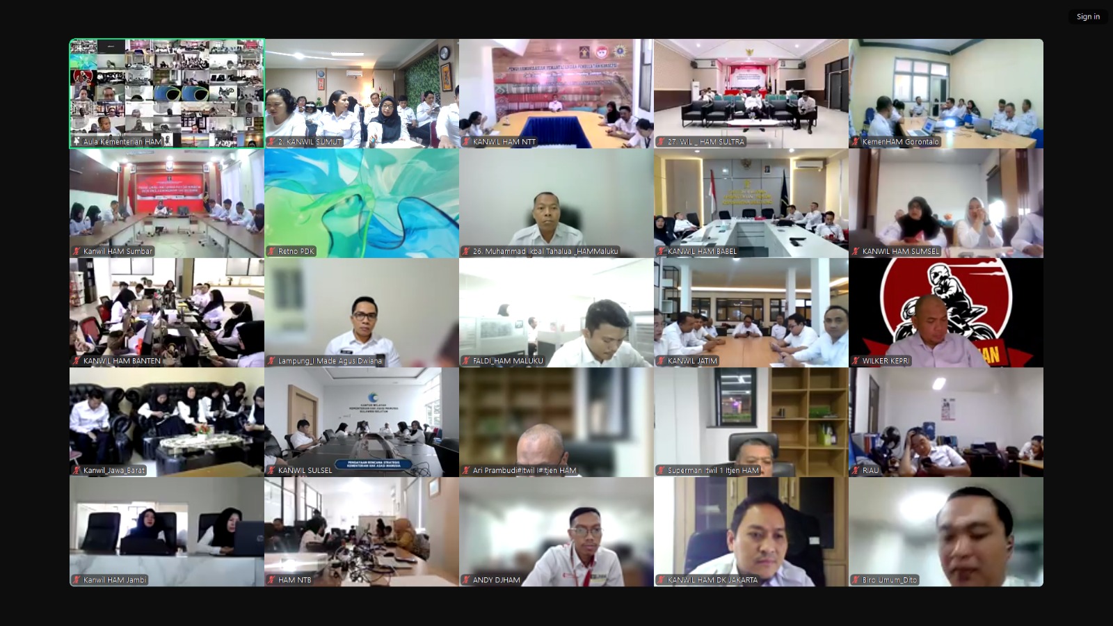 Kementerian HAM Sumut ikuti Kegiatan Secara Virtual