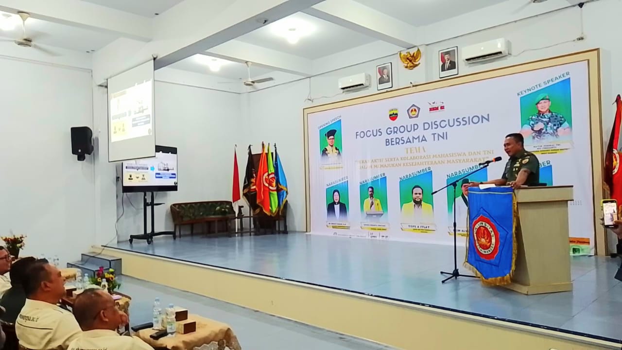 Pangdam I/BB Sampaikan Sambutan di Acara FGD Kampus Dharmawangsa
