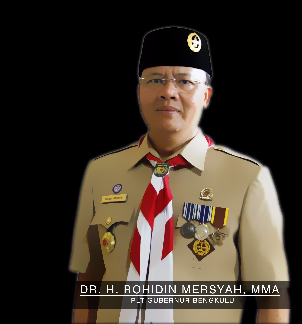 Ptl Gubernur Bengkulu Rohidin Mersyah dalam penutupan Kemah Ukhwah Wilayah Bengkulu, Satuan Komunitas Pramuka Sekolah Islam Terpadu (SIT), Minggu, (24/09).