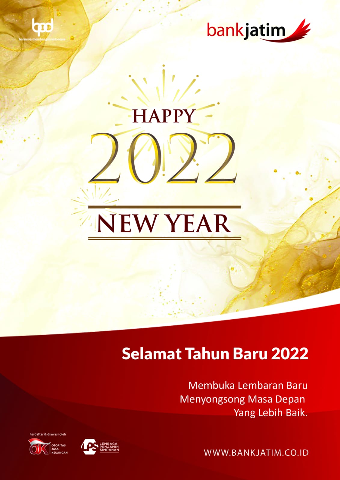 Bank Jatim Mengucapkan Selamat Tahun Baru 2022