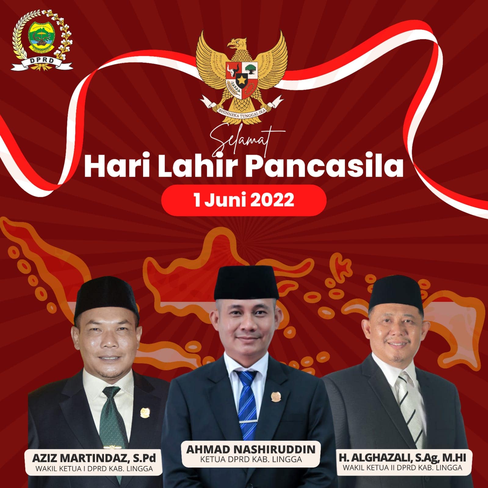 Selamat Hari Lahir Pancasila 1 Juni 2022 (DPRD Kabupaten Lingga)