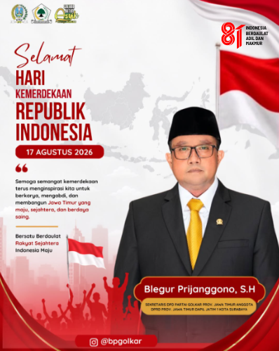 Blegur Prijanggono, S.H Mengucapkan Selamat Hari Kemerdekaan RI ke-81