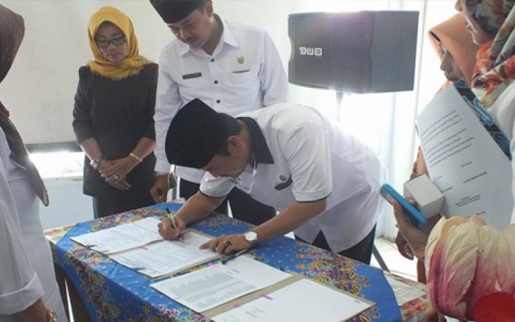 Kegiatan serah terima Plt Kadinkes Kota Bengkulu, Rabu (26/04).