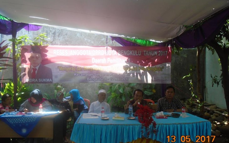 Reses anggota DPRD Kota Bengkulu dapil 1, Indra Kusuma 