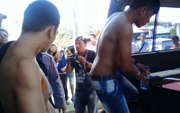 Para tahanan saat diamankan