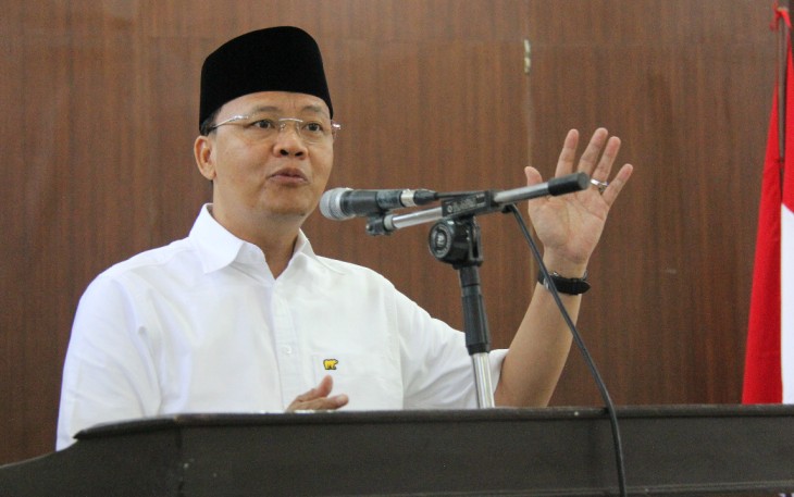 Plt Gubernur Bengkulu Rohidin Mersyah pada Rakerda TP PKK Provinsi Bengkulu 2017, Rabu (26/07).