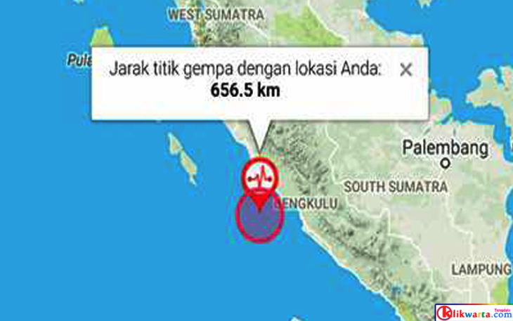 Gempa 6,6 SR Guncang Bengkulu