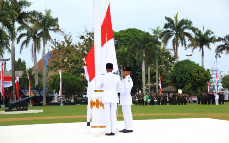 Upacara HUT RI ke-72 di Lapangan Balai Raya Semarak Bengkulu, Kamis(17/8).