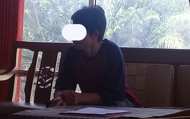EK, terduga pelaku persetubuhan anak dibawah umur