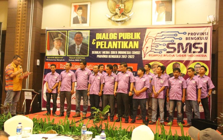 Pelantikan SMSI Provinsi Bengkulu, Senin (02/10/2017)