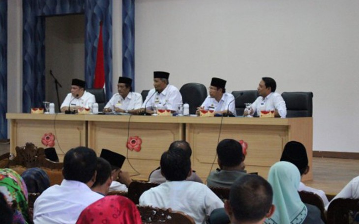 Rapat persiapan di Ruang Gunung Bungkuk sekretariat Kota Bengkulu pada Rabu (13/9/2017)