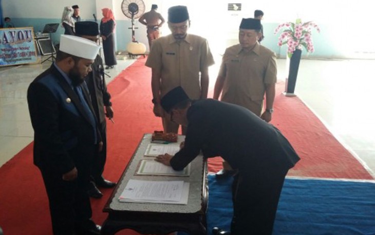 Pelantikan Sjobirin Hasan sebagai Direktur Perusahaan Daerah Air Minum (PDAM) Tirta Dharma Kota Bengkulu