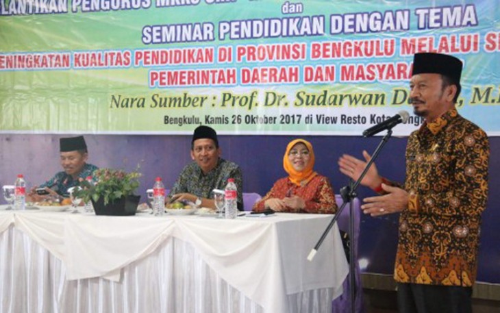 Pelantikan Pengurus Musyawarah Kerja Kepala Sekolah (MKKS) Provinsi Bengkulu