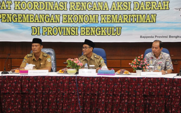 Plt. Sekda Provinsi Bengkulu Gotri Suyanto saat membuka Rapat Koordinasi Rencana Aksi Daerah