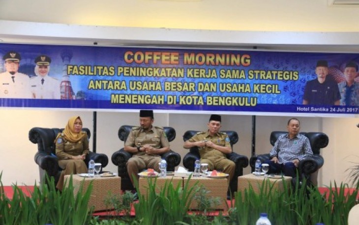 Coffee morning mengenai fasilitas kerjasama strategis usaha besar dan usaha kecil menengah di kota Bengkulu