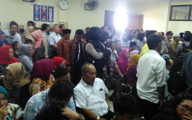 Suasana Ruang Sidang Vonis Ridwan Mukti 