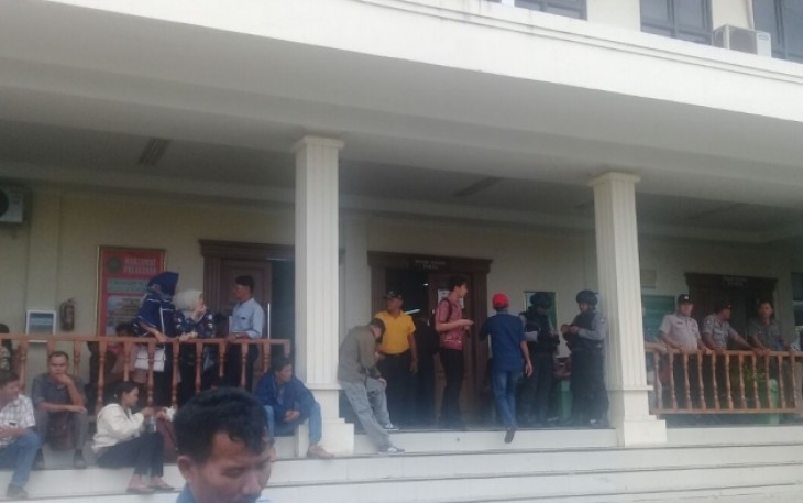 Situasi penjagaan di PN Tipikor Bengkulu