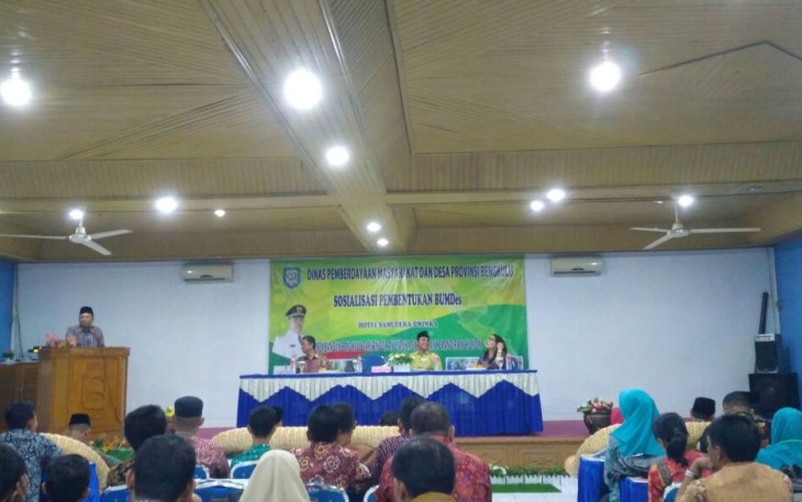 Pembukaan sosialisasi pembentukan BUMDes 2018.