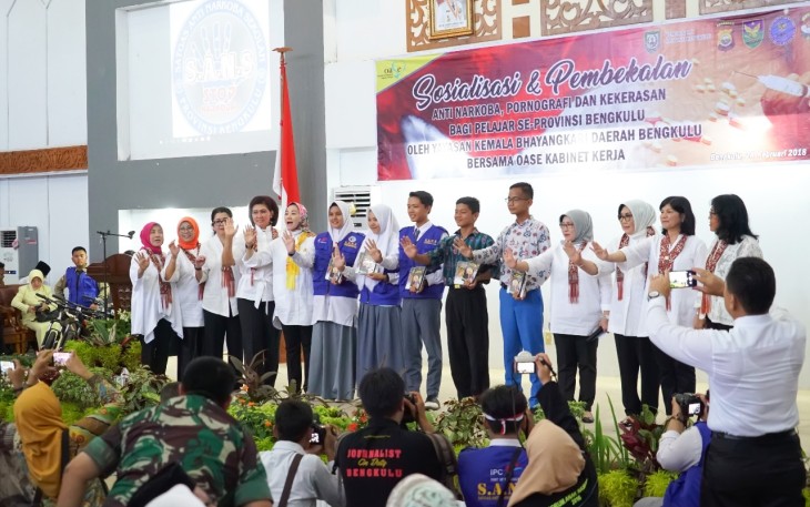 Sosialisasi dan pembekalan Anti Narkoba, Pornografi dan Kekerasan bagi ratusan pelajar se-Provinsi Bengkulu.
